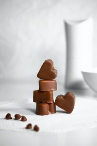chocolate heart shaped